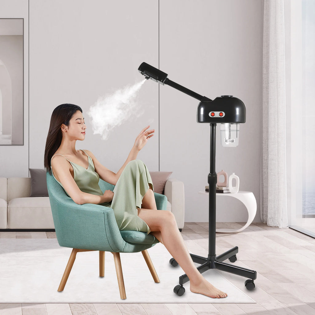 750ml Ozone Facial Steamer Height Adjustable Sprayer 360° Rotatable Movable