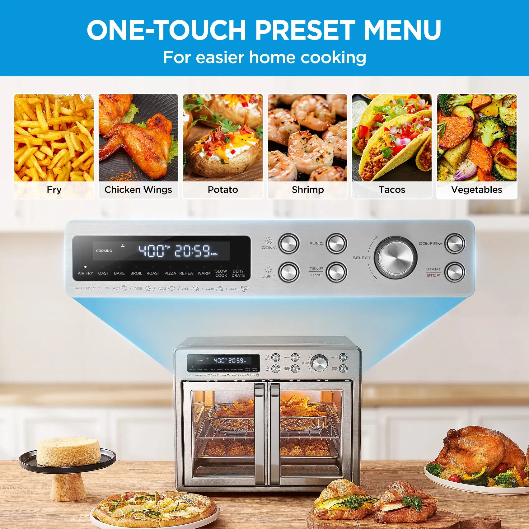 26.4 QT Extra Large Air Fryer Countertop Oven